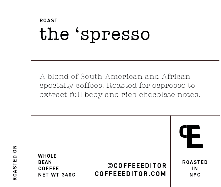 Coffee Editor 'spresso blend